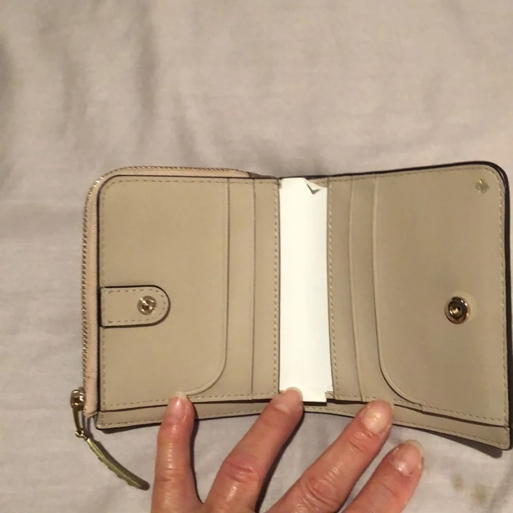 NWT Kate Spade Rose Gold Bifold Wallet